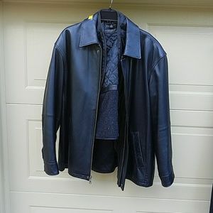Jos A Bank Leather Jacket